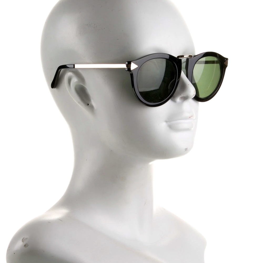 Karen Walker Wayfarer Black Monochromatic Harvest Sunglasses (+ case/dust cloth)